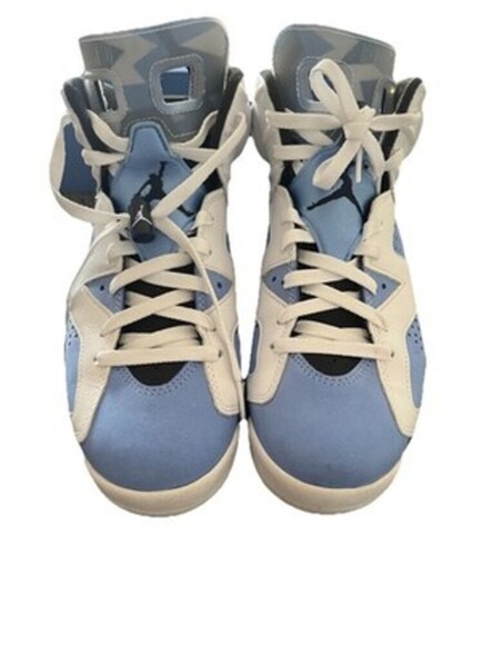 Nike Air Jordan 6 Retro Men's Sneakers UNC University Blue, Size 9 - Picture 1 of 7